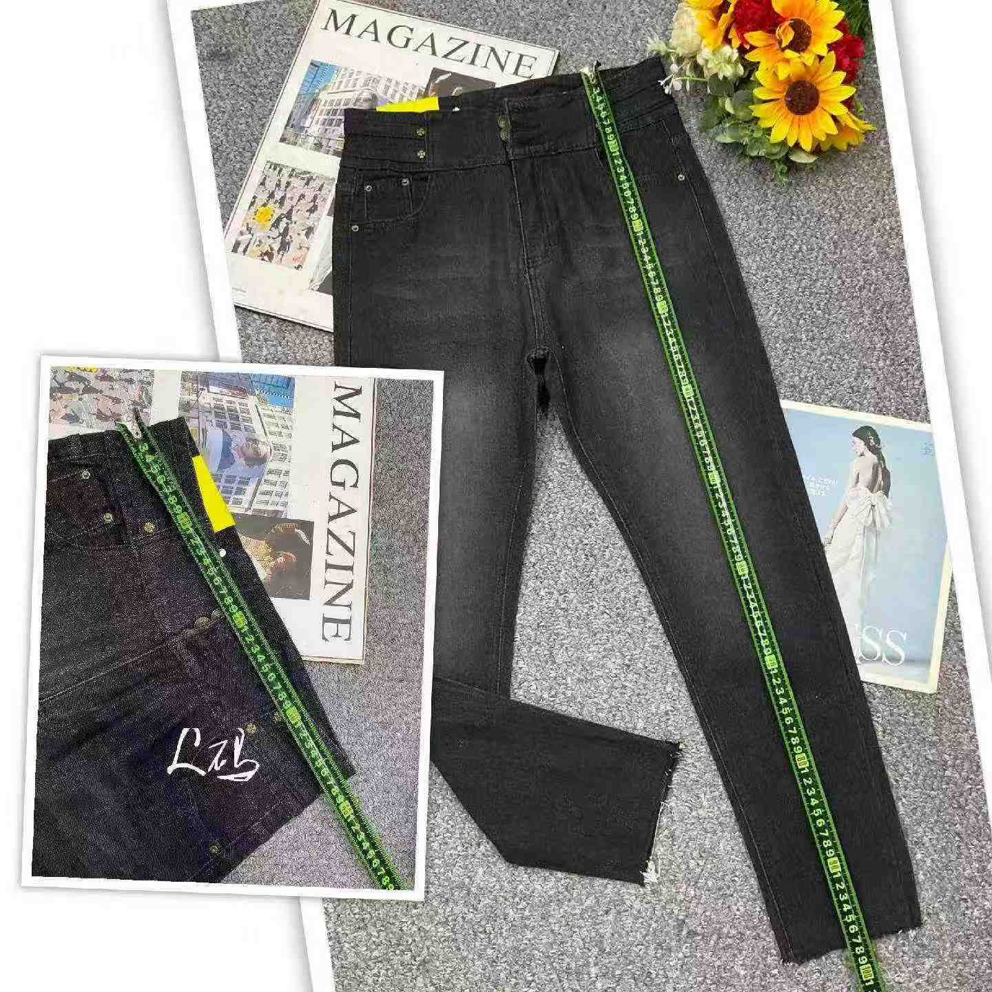 New Spring Summer Vintage High Stretch Washed Cotton Jeans S-2XL, 290 Pieces - Image 4