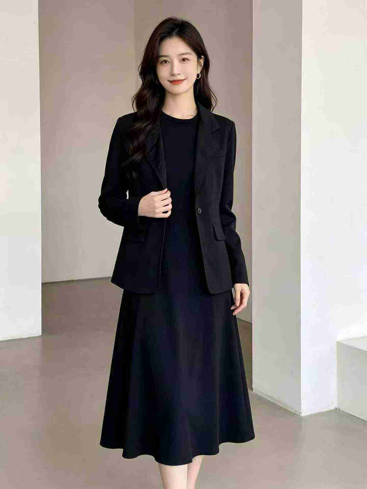 659 Sets French Style Blazer Dress Two-piece Set - Image 5