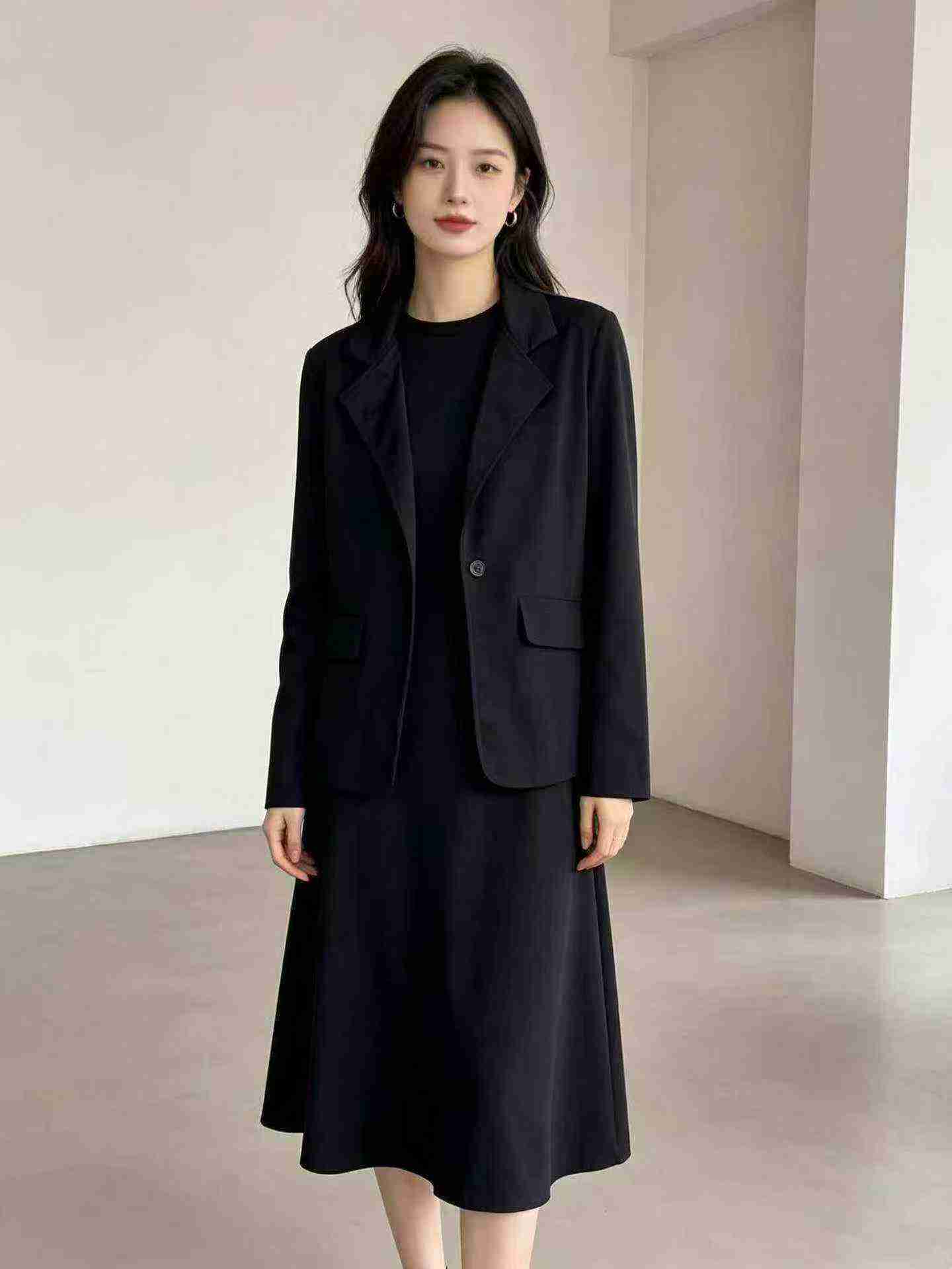 659 Sets French Style Blazer Dress Two-piece Set - Image 6