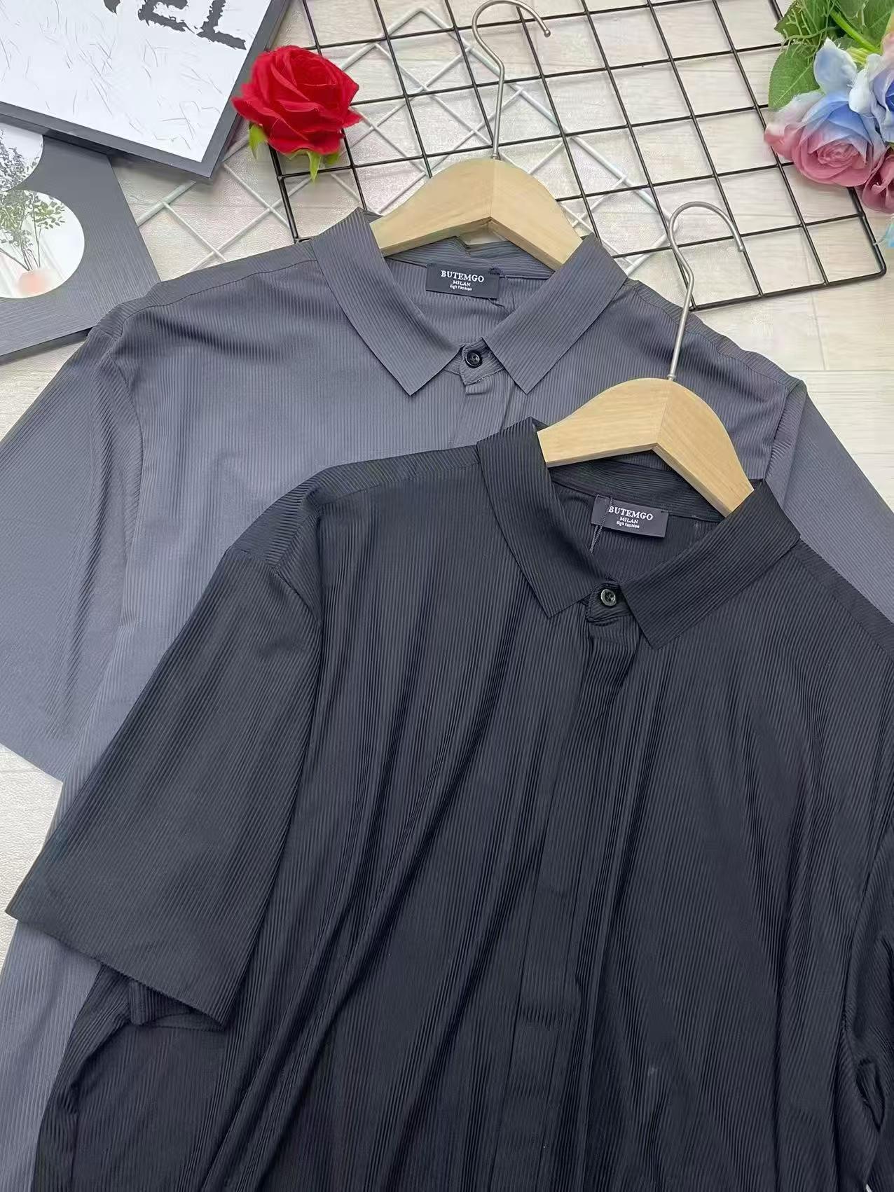 Men's High Stretch Ice Silk Short Sleeve Shirts, 444 Pcs With Individual Packaging - Image 5