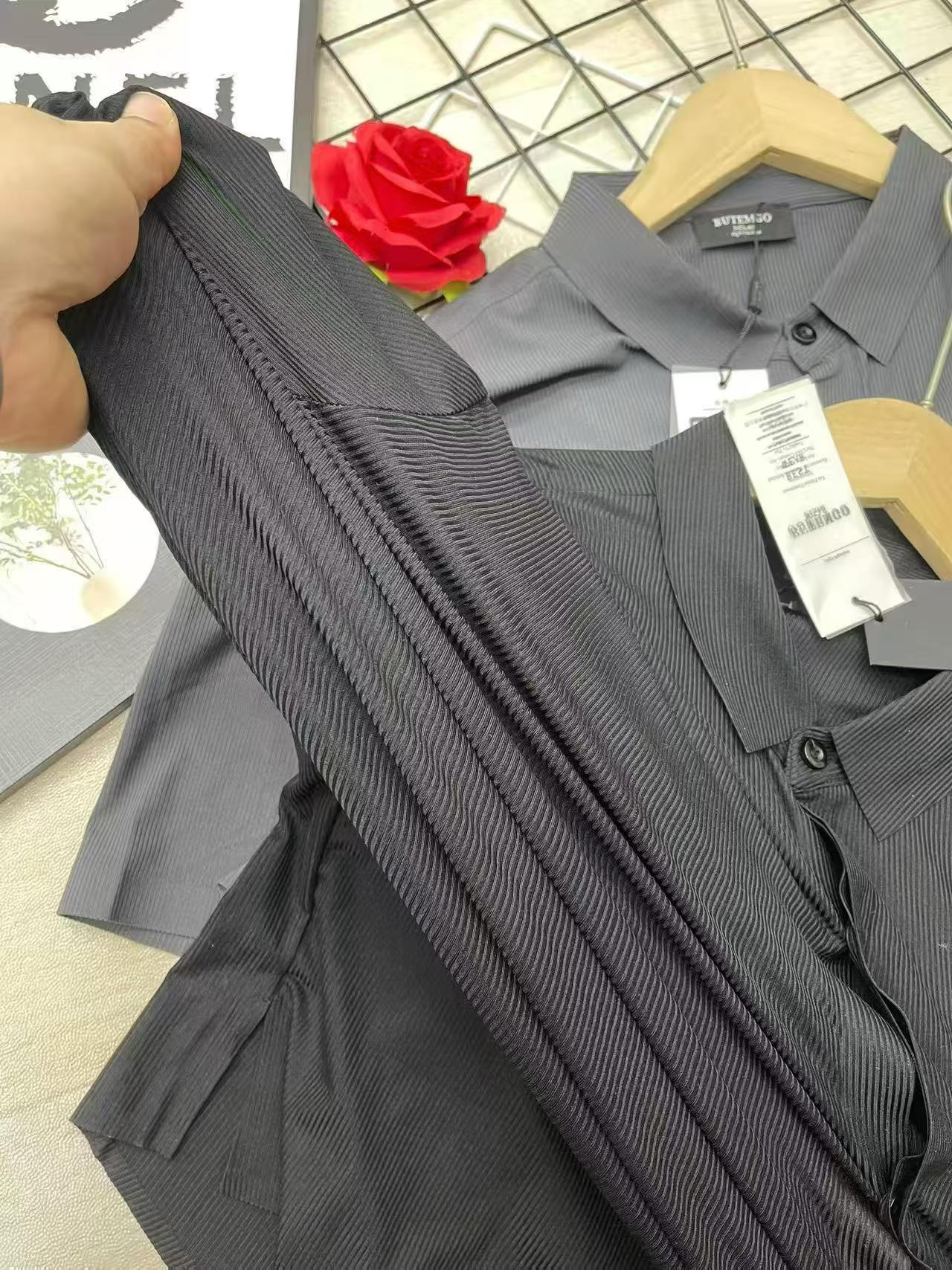Men's High Stretch Ice Silk Short Sleeve Shirts, 444 Pcs With Individual Packaging - Image 7