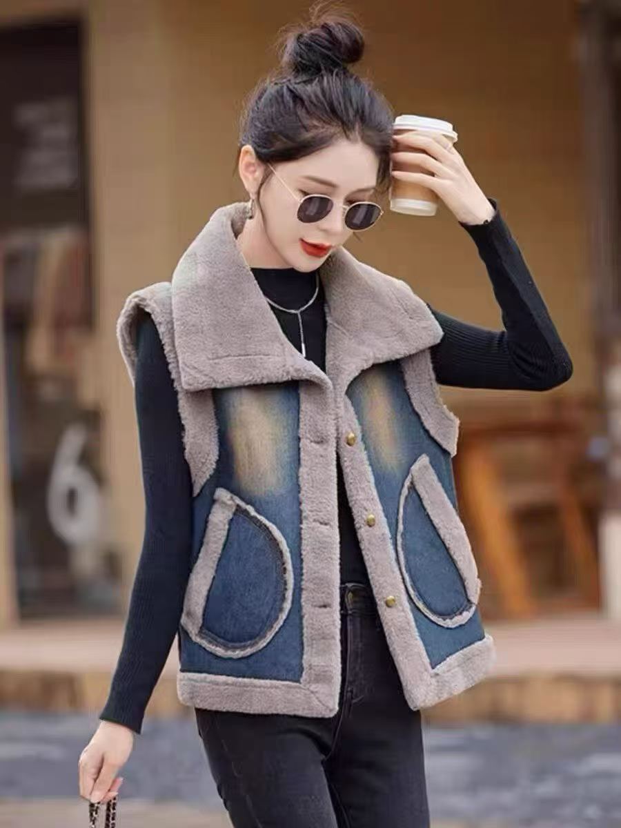 150 Pcs Fleece Lined Denim Vests Bulk Clearance - Image 7