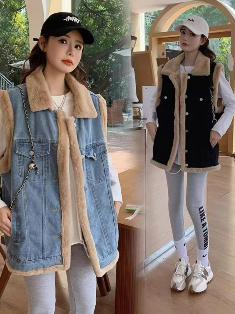 150 Pcs Fleece Lined Denim Vests Bulk Clearance - Image 8