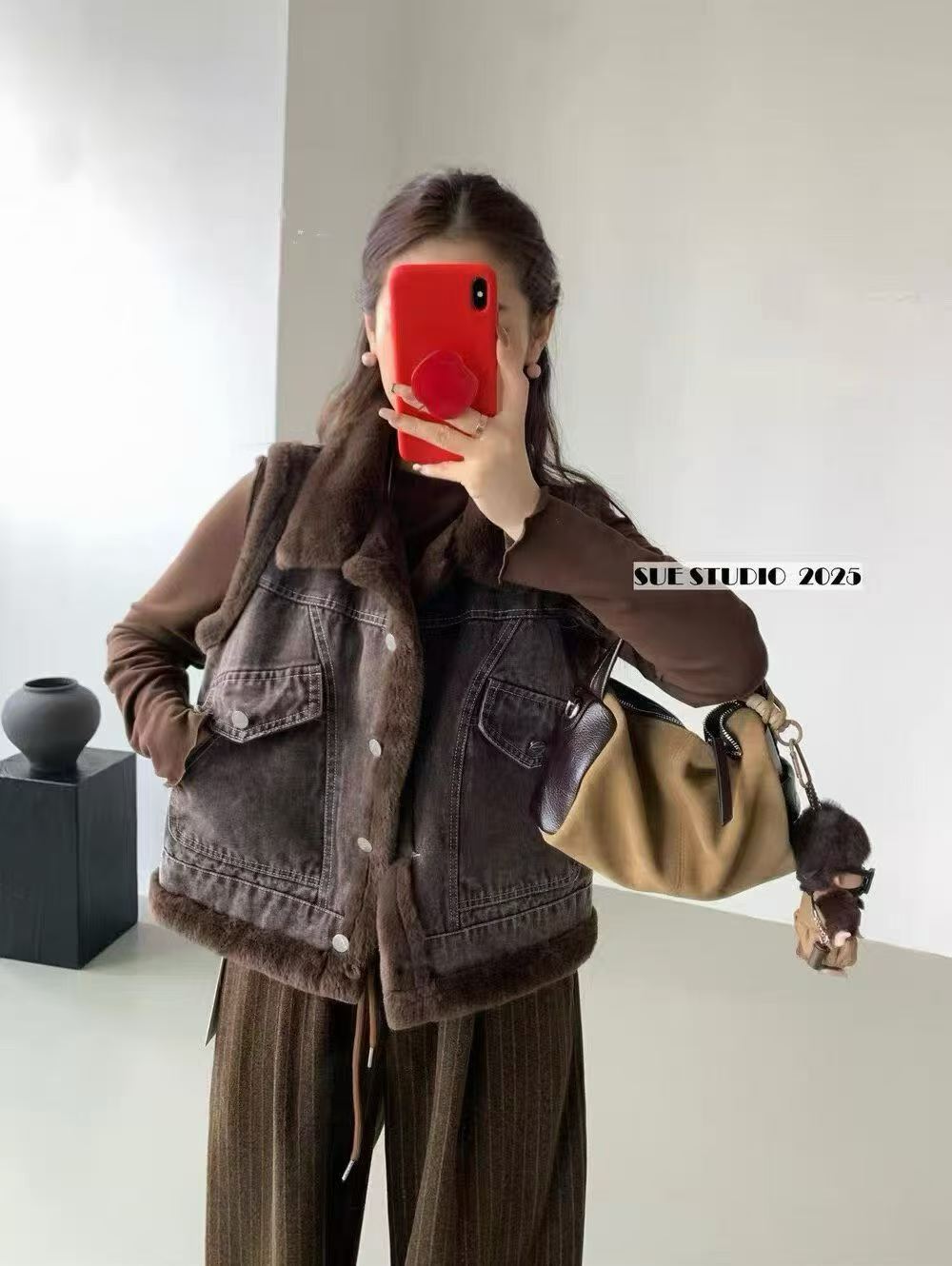 150 Pcs Fleece Lined Denim Vests Bulk Clearance - Image 9