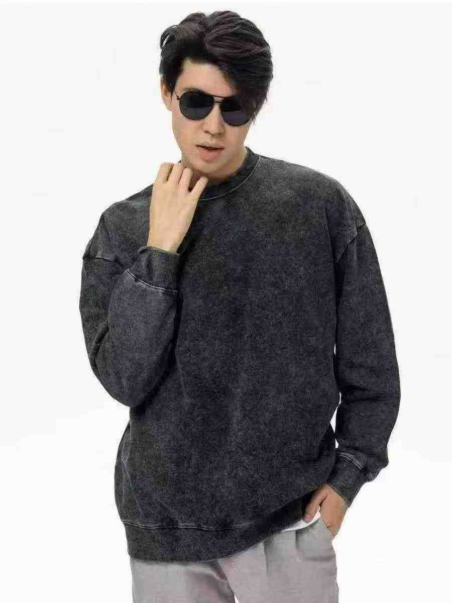 314 Keping Sweatshirt Leher Bulat Berlapik Fleece Lelaki - Image 2
