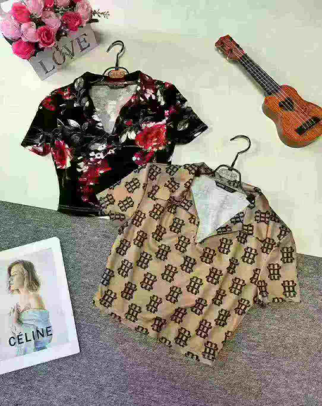 2000 Buah Lot Borong Campuran Kecil Kaos T Lengan Pendek Cropped Kerah Polo Seksi Fashion Wanita - Image 2