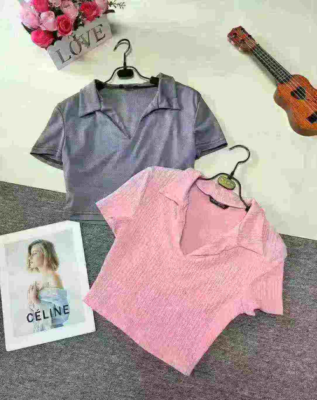 2000 Buah Lot Borong Campuran Kecil Kaos T Lengan Pendek Cropped Kerah Polo Seksi Fashion Wanita - Image 3
