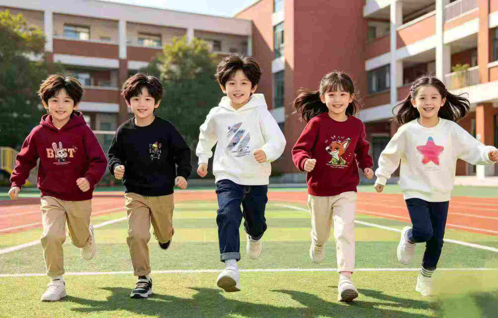 2060 Pcs Unisex Kids Cute Loose Cotton Sweaters - Image 3