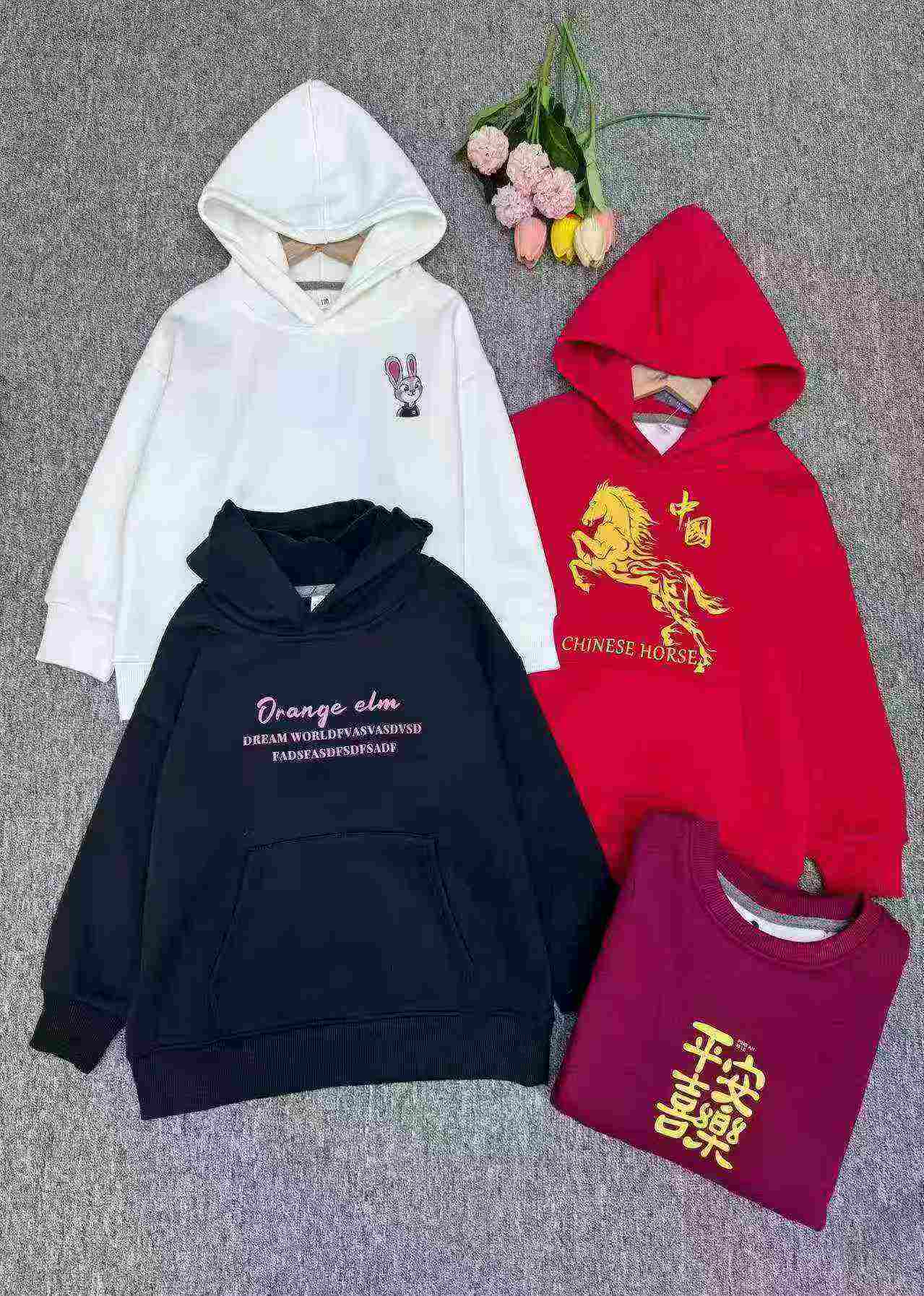 2060 Pcs Unisex Kids Cute Loose Cotton Sweaters - Image 5