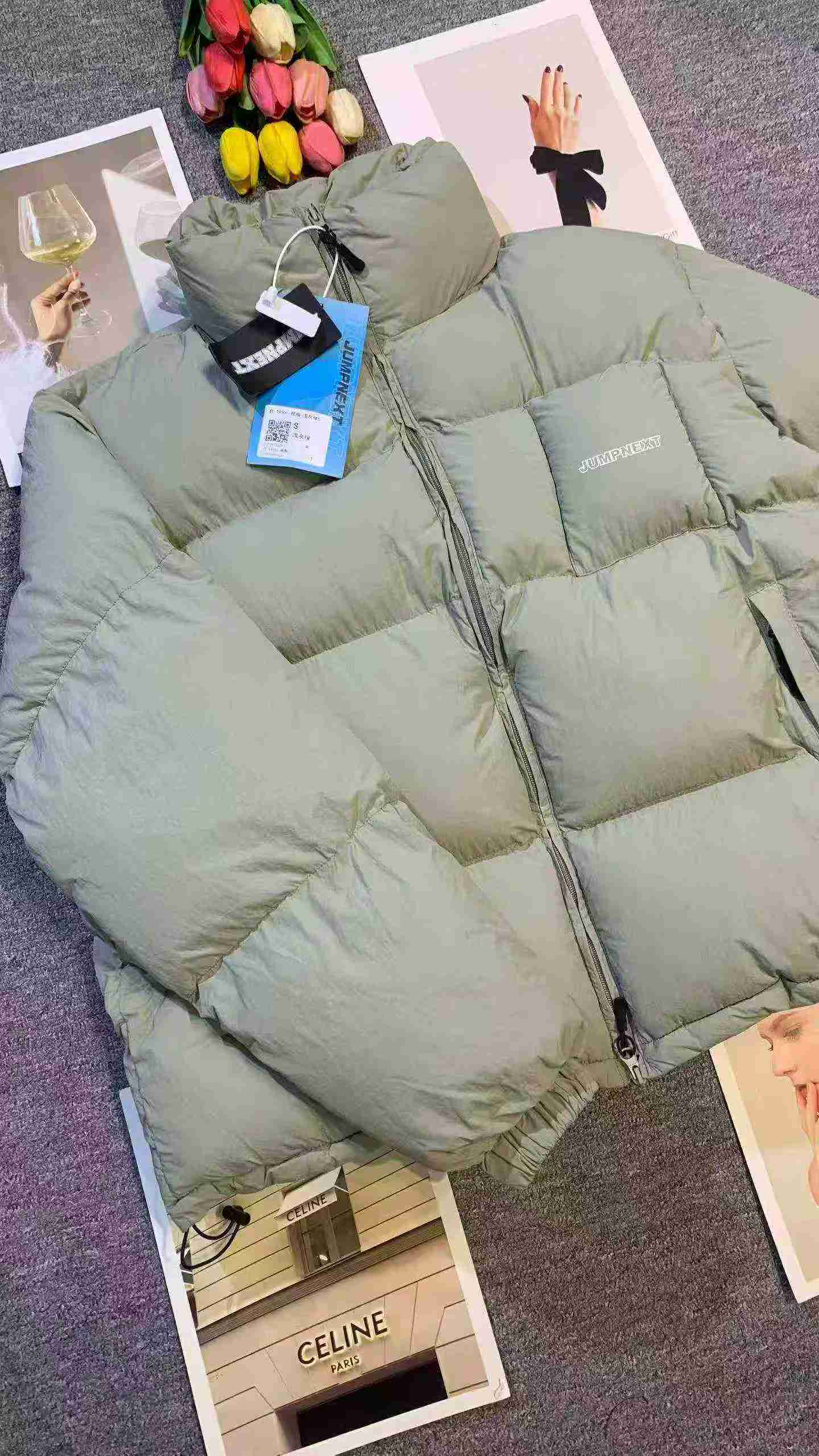 Liquidation Doudoune unisexe vintage tendance à col montant et double fermeture éclair, environ 600 pièces - Image 3