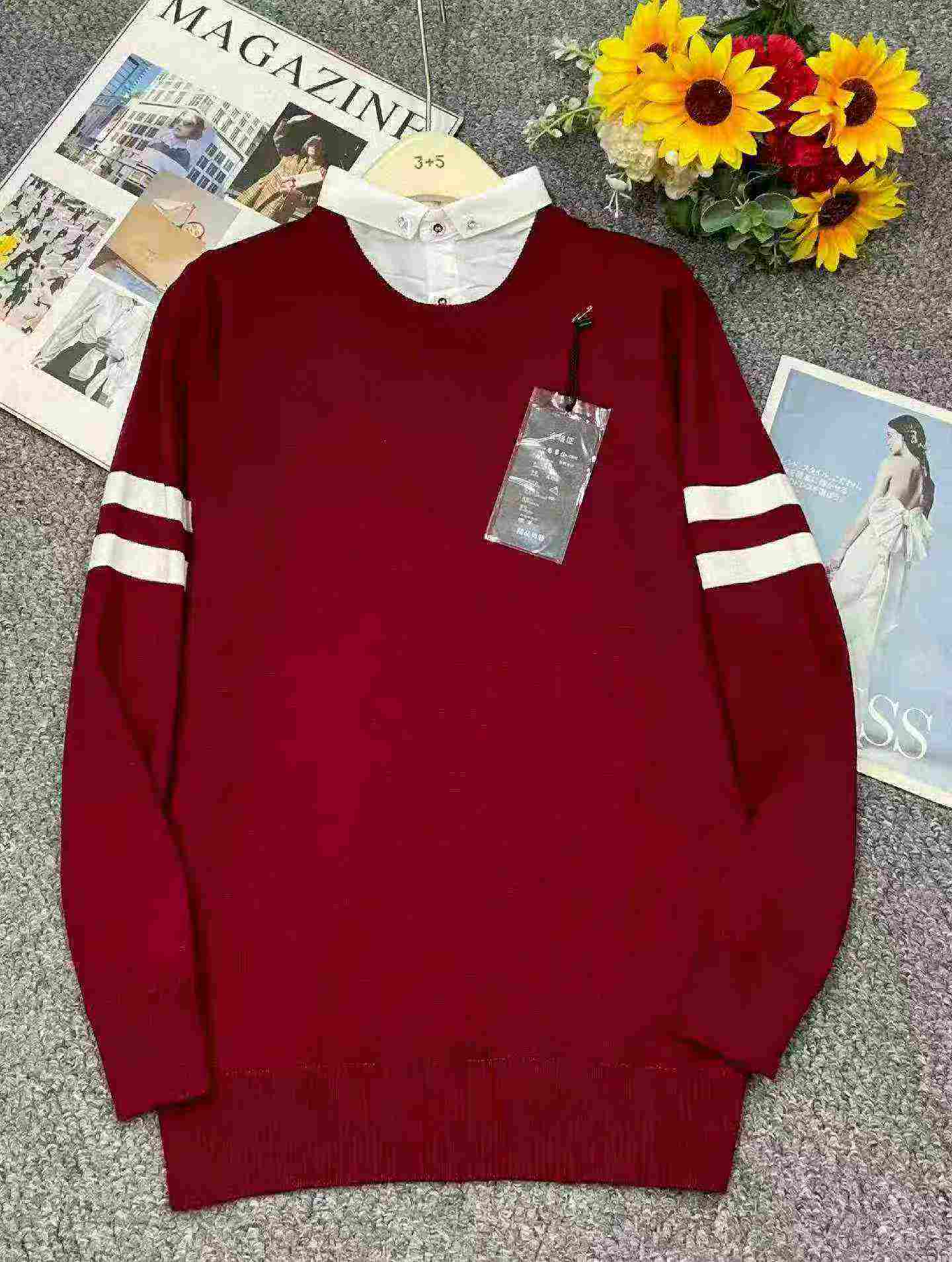 Pull-over d'affaires pour homme d'hiver original de marque, de style fausse deux-pièces, épaissi en polaire, 413 pièces, avec étiquette, emballage individuel, tailles M-3XL - Image 2