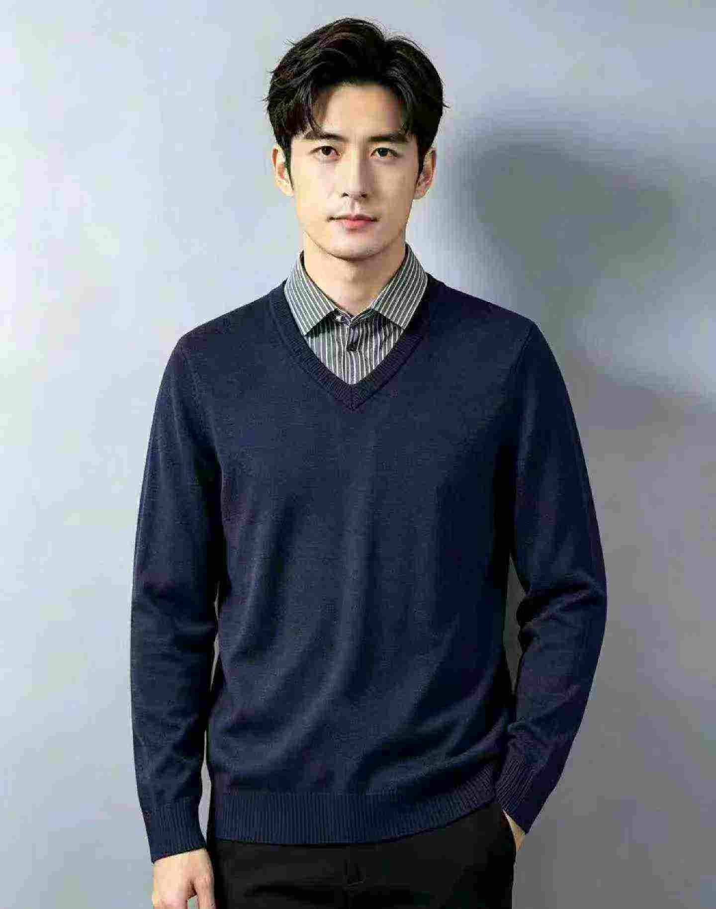 New Autumn Winter Fake Two-piece Men's Business Casual Pullover Sweater, M-3XL, 695 Pieces - Image 7
