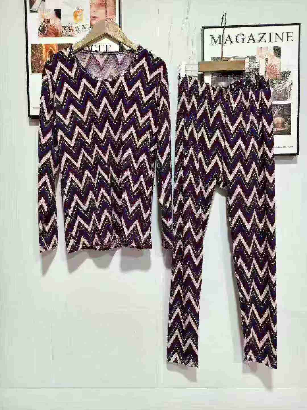 378 Sets Women's Autumn Winter Long Sleeve Thermal Base Layer Sets - Image 2