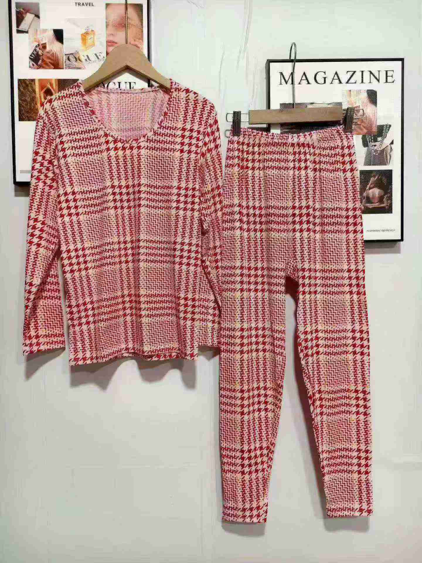 378 Sets Women's Autumn Winter Long Sleeve Thermal Base Layer Sets - Image 4