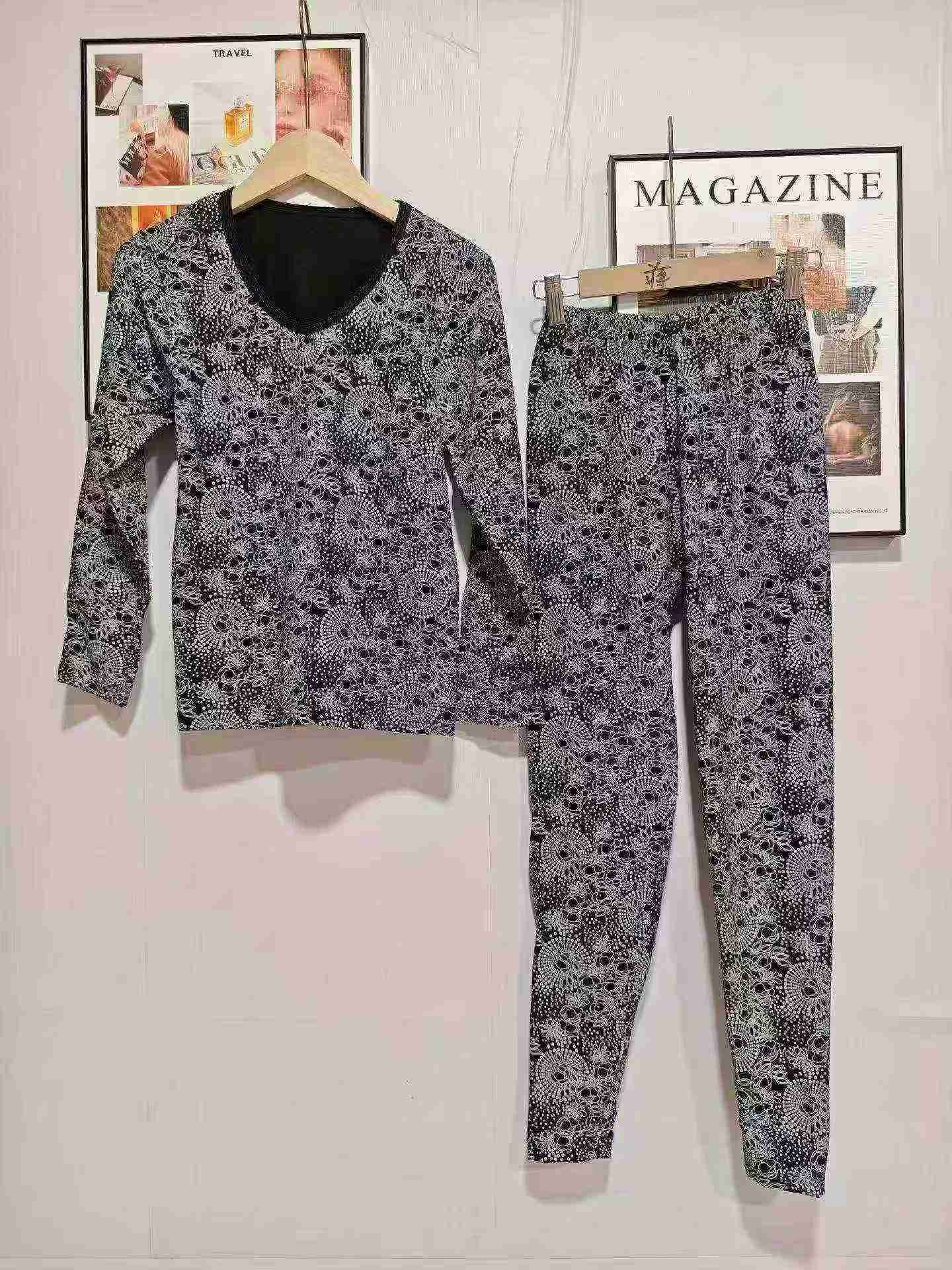 378 Sets Women's Autumn Winter Long Sleeve Thermal Base Layer Sets - Image 6