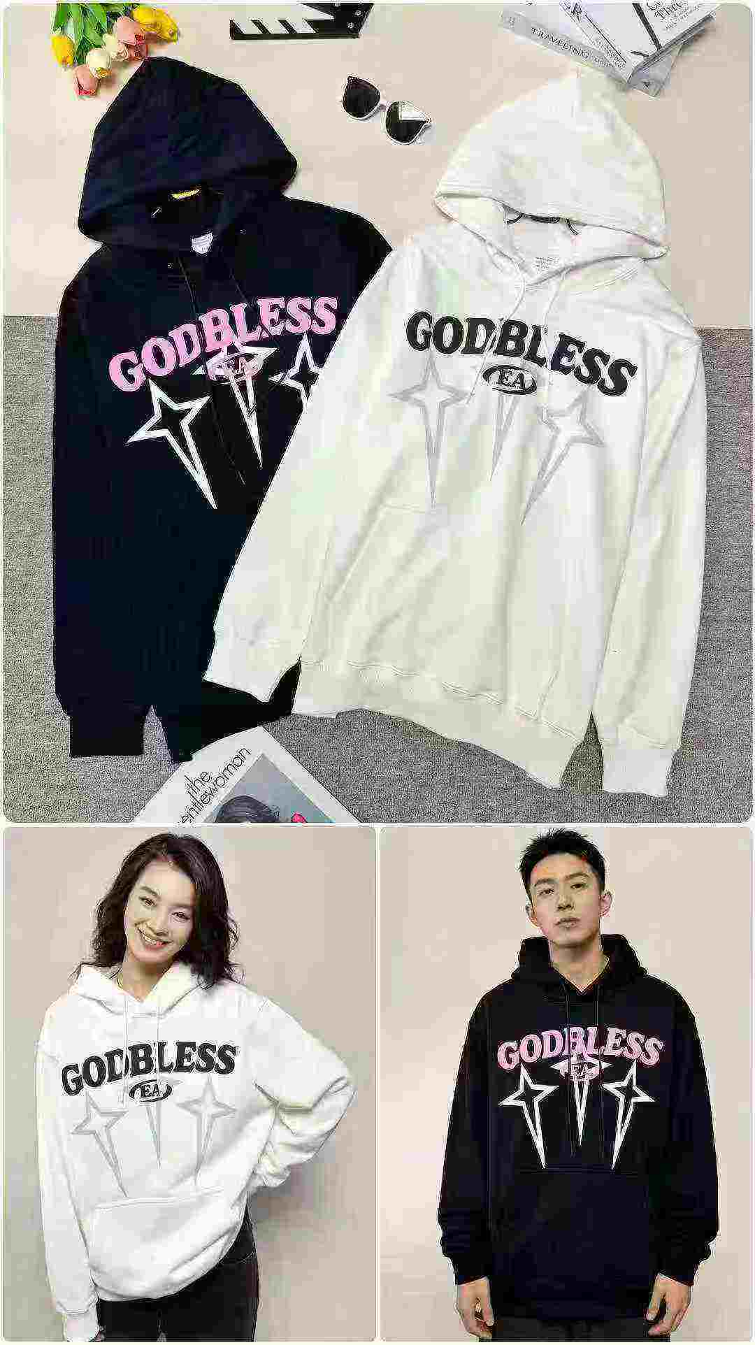 About 310 Pieces High Quality Heavy Weight Printed Cotton Unisex Sweatshirts - Image 3