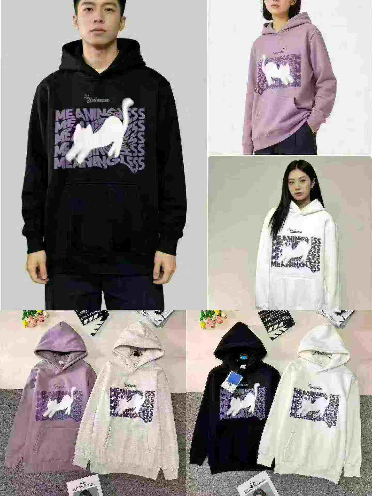 About 310 Pieces High Quality Heavy Weight Printed Cotton Unisex Sweatshirts - Image 5