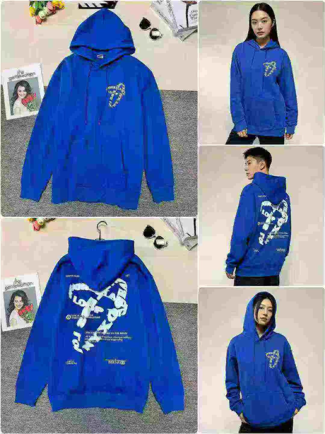 About 310 Pieces High Quality Heavy Weight Printed Cotton Unisex Sweatshirts - Image 6