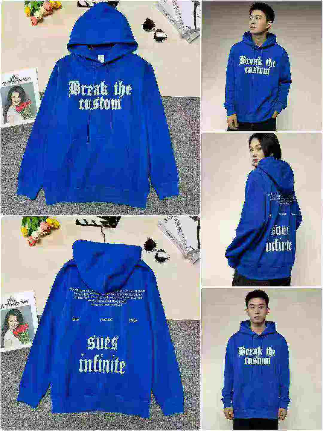 About 310 Pieces High Quality Heavy Weight Printed Cotton Unisex Sweatshirts - Image 9