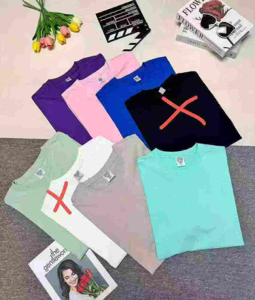 T-shirt Uniseks Lengan Pendek Polos Kapas Tulen Berkualiti Tinggi, Kira-kira 320 Helai - Image 6