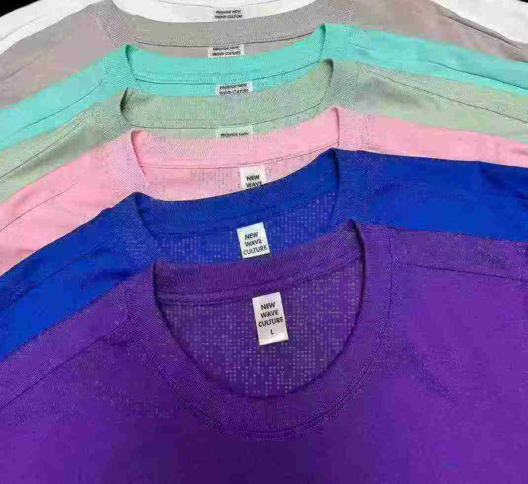 T-shirt Uniseks Lengan Pendek Polos Kapas Tulen Berkualiti Tinggi, Kira-kira 320 Helai - Image 8