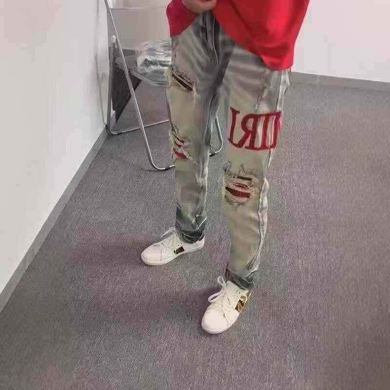 Jeans rétro brodés à effet usé pour hommes, printemps-été, 330 pièces - Image 7