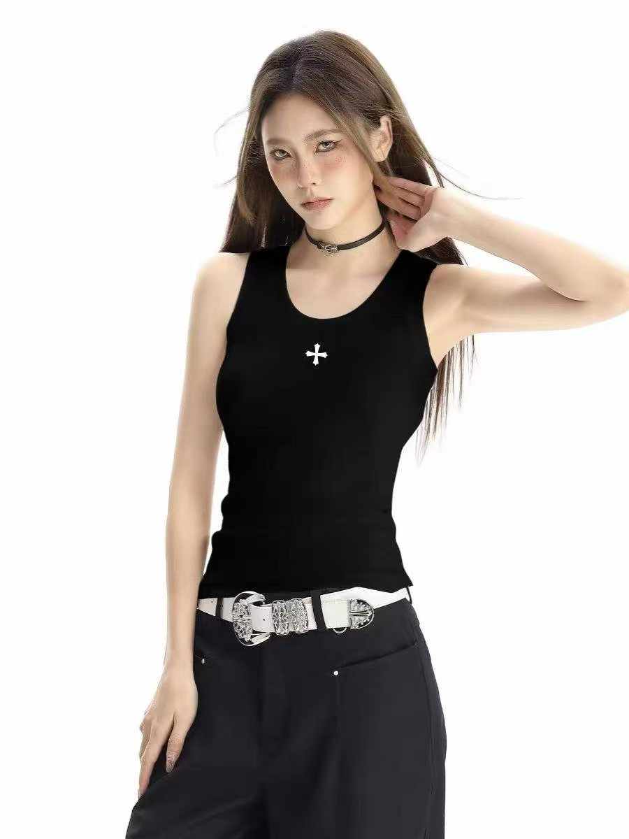 Nuevo top camiseta de tirantes sin espalda para mujer de estilo americano de verano, 380 piezas - Image 2