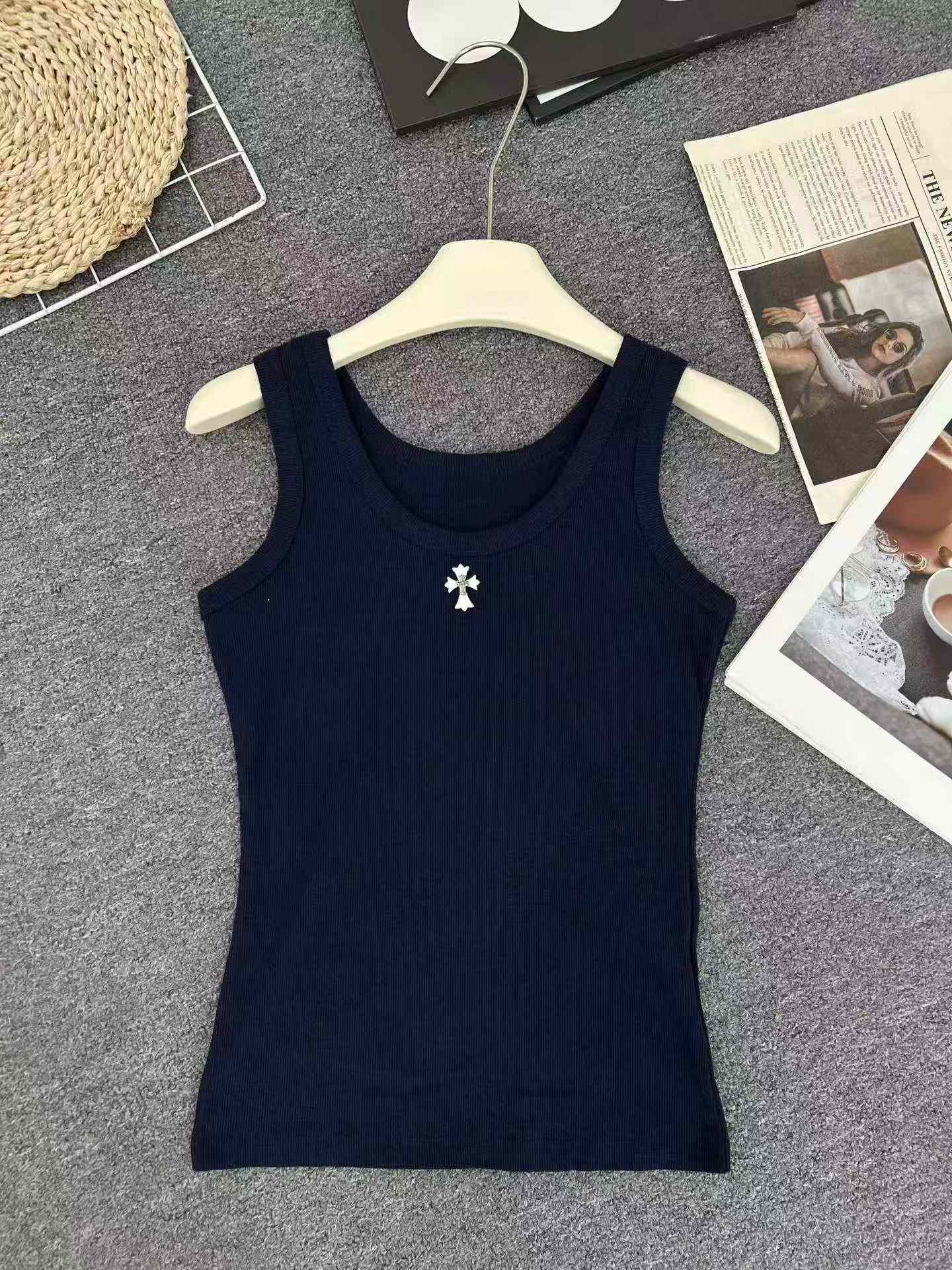Nuevo top camiseta de tirantes sin espalda para mujer de estilo americano de verano, 380 piezas - Image 6