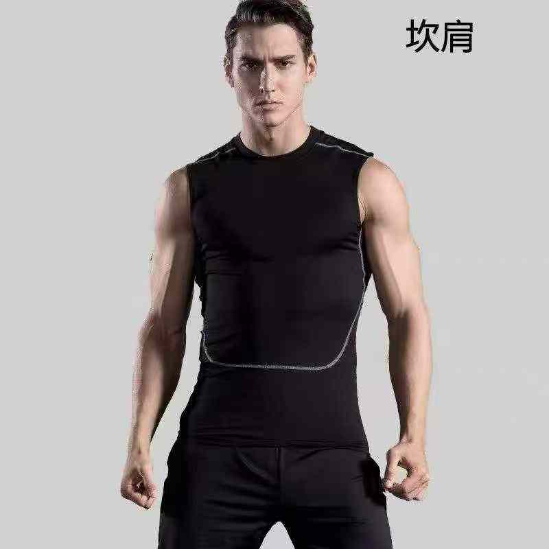 2037 ชิ้น เสื้อกล้ามกีฬาฟิตเนสผู้ชาย ยืดหยุ่นสูง แห้งเร็ว - Image 4