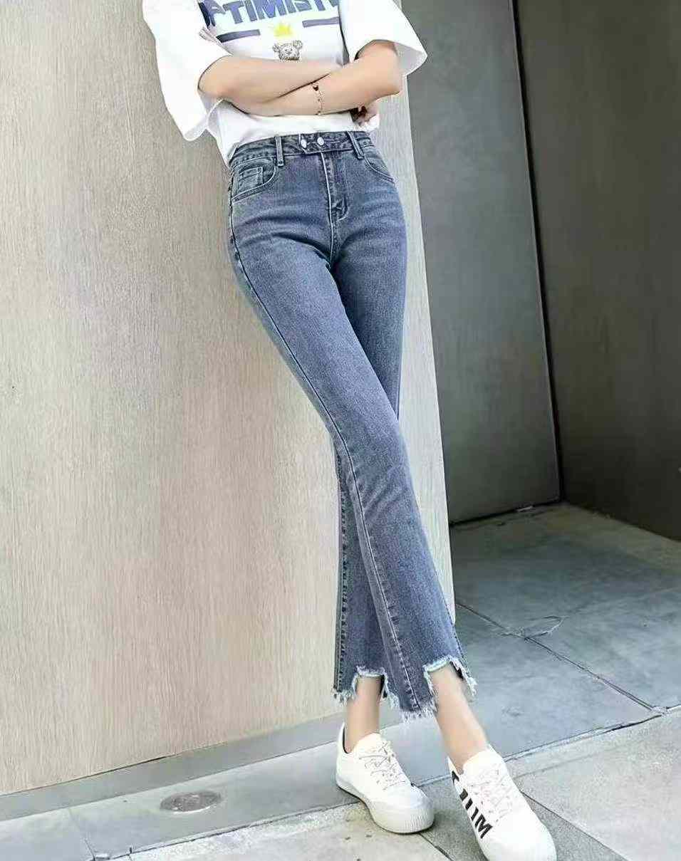 Yeni İlkbahar Yaz Yüksek Kaliteli Retro Yüksek Esnek Düz Sigara Pantolon, S-4XL, Yaklaşık 460 Adet - Image 8