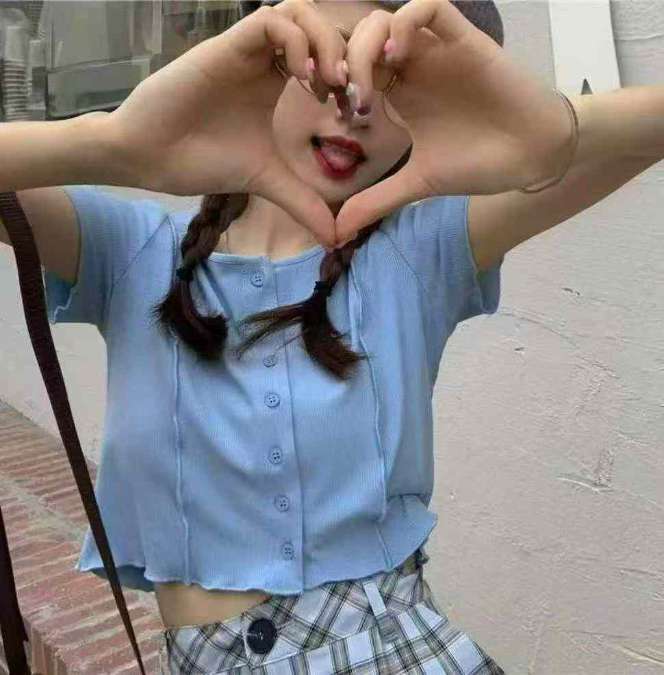 เสื้อการ์ดิแกนแขนสั้นผ้าบางสไตล์ฝรั่งเศสคอลเลกชันใหม่ฤดูร้อน จำนวน 528 ชิ้น - Image 4