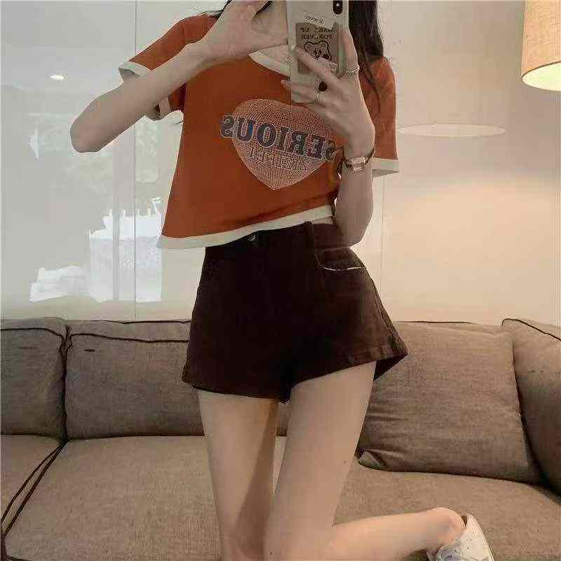 Nowa letnia dzianinowa koszulka T-shirt z krótkimi rękawami w stylu hongkońskim z nadrukiem kolorowych bloków, 382 sztuk, opakowanie jednostkowe - Image 8