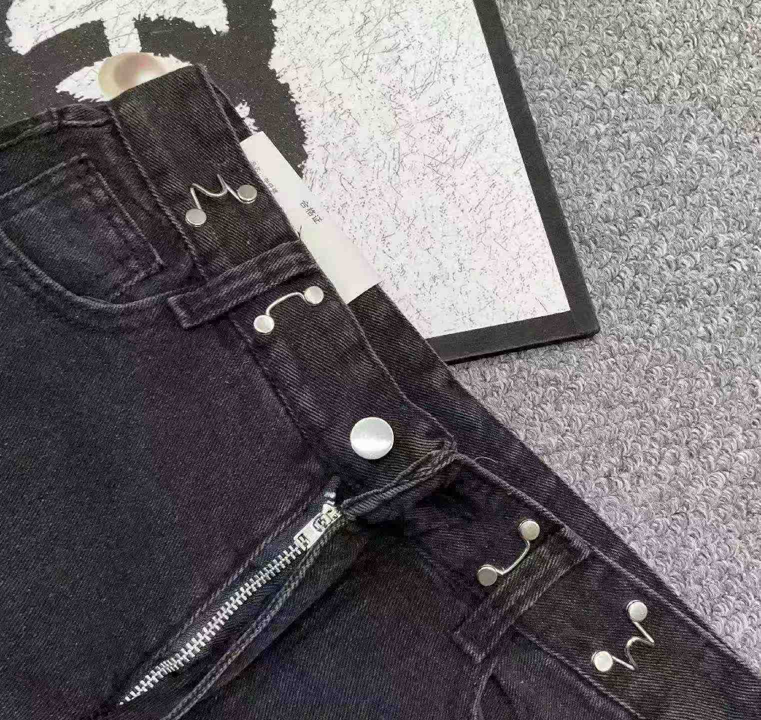 Celana Jeans Wanita Kaki Lebar Pinggang Tinggi Retro Musim Semi Musim Panas, Stok Grosir 5090 Potong - Image 9