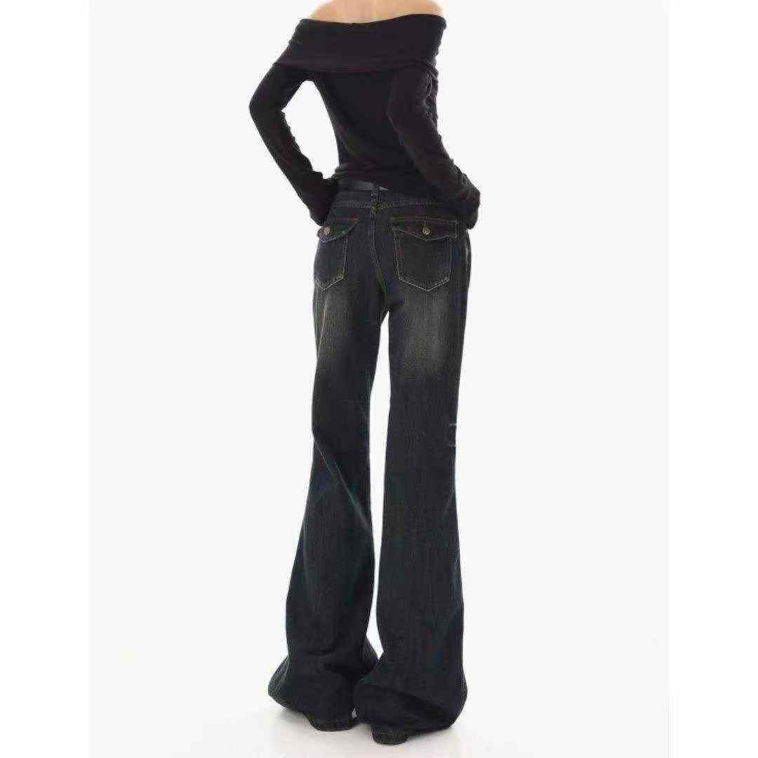 Spring Summer New Retro Washed Cotton Flared Jeans For Plus Size Women, 300 Pieces - Image 5