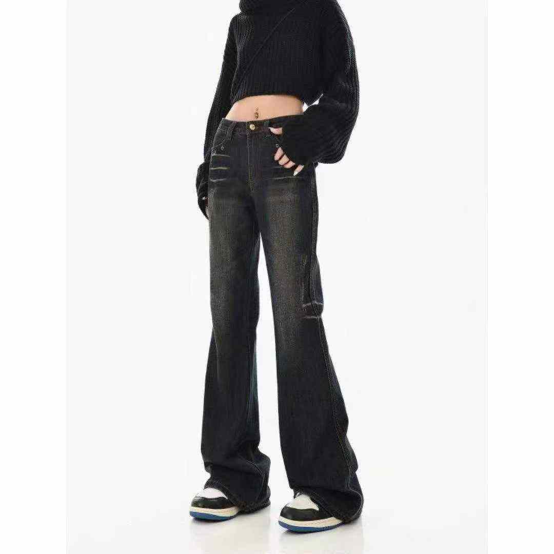 Spring Summer New Retro Washed Cotton Flared Jeans For Plus Size Women, 300 Pieces - Image 6