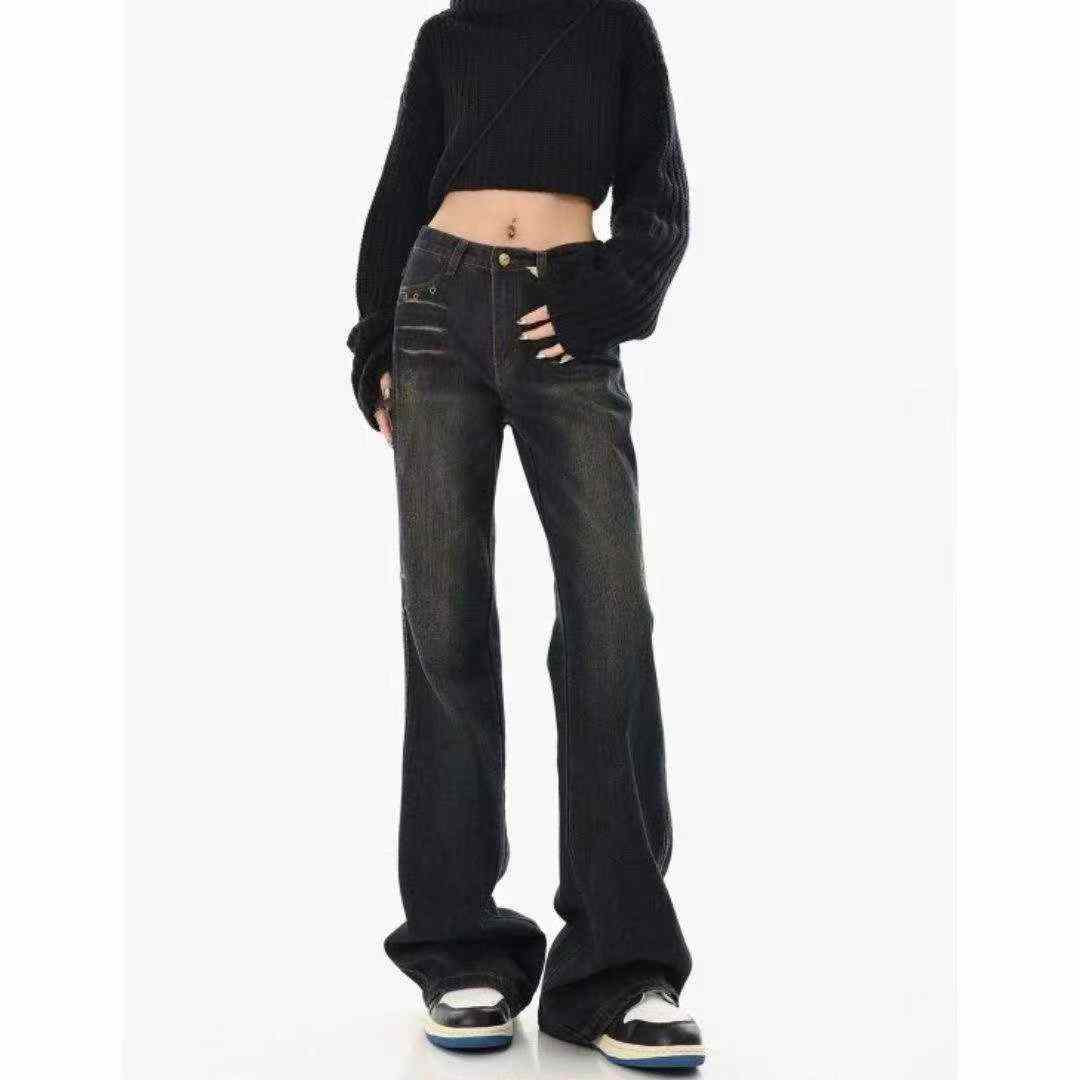 Spring Summer New Retro Washed Cotton Flared Jeans For Plus Size Women, 300 Pieces - Image 7