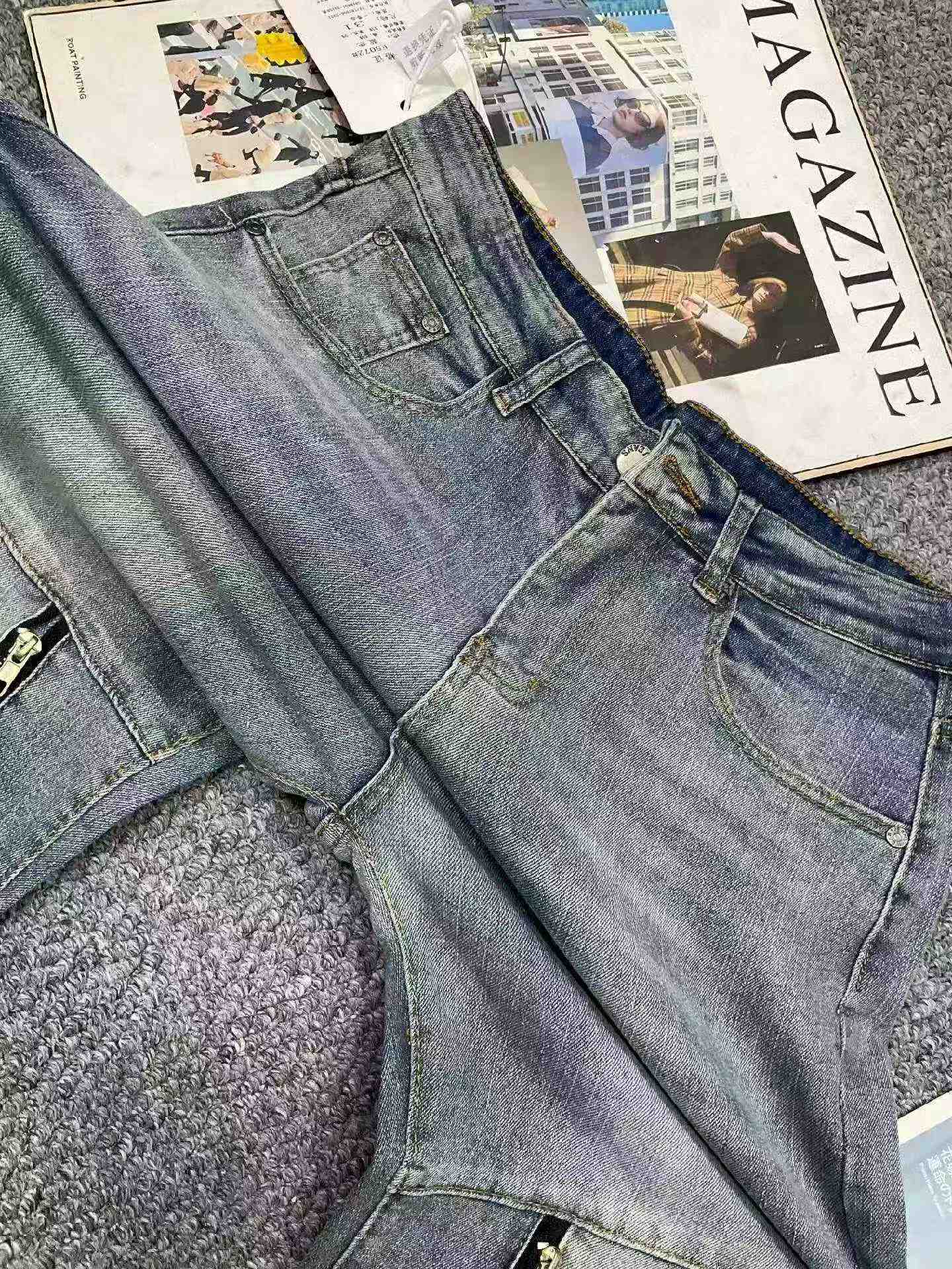 Yeni İlkbahar Yaz Sezonu Erkek Yüksek Esnek Orijinal Marka Denim Dad Kot Pantolon, Beden 28-34, Yaklaşık 600 Adet - Image 8