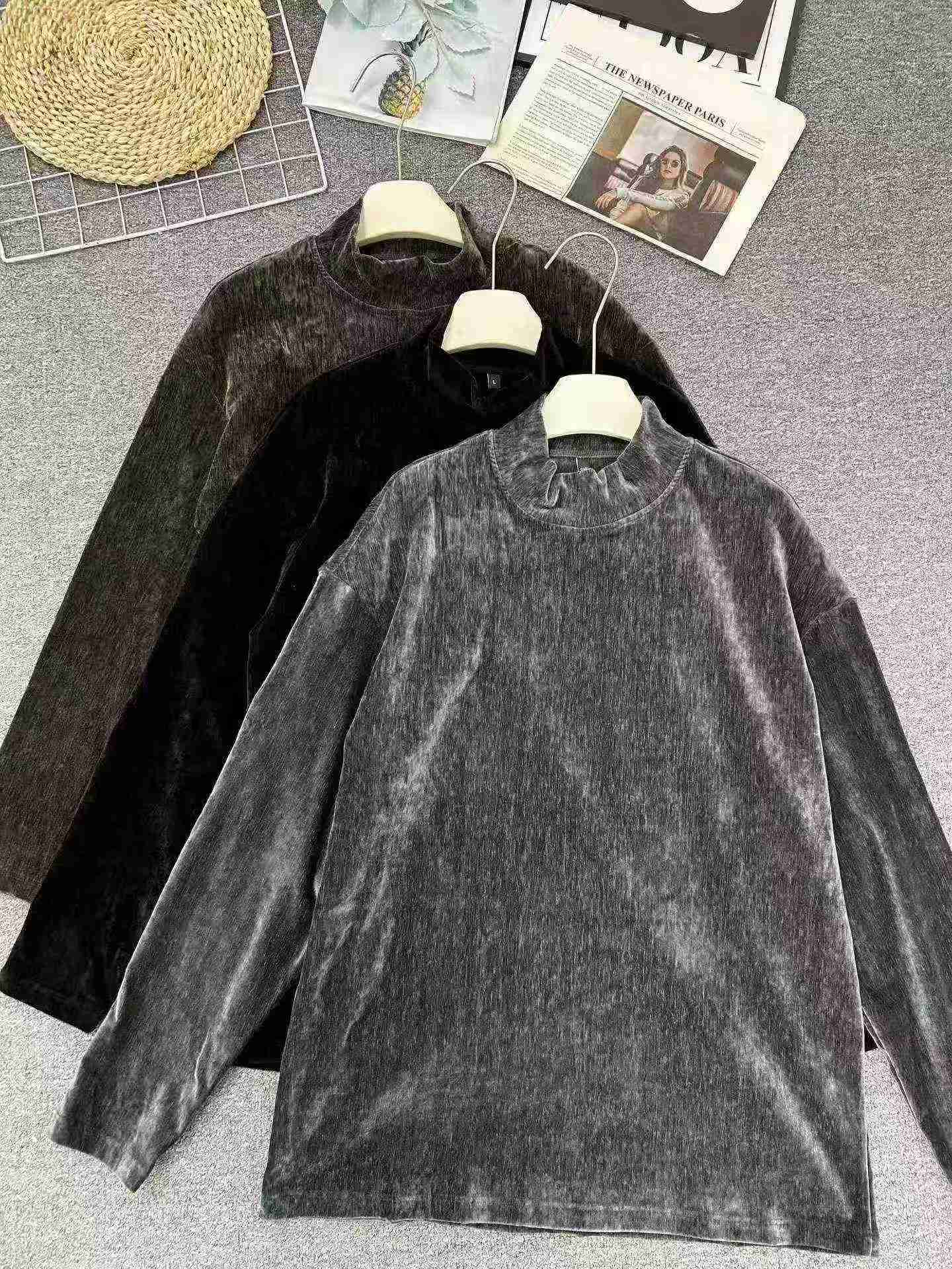 Męski gruby sweter z polaru szenilowego z półgolfem, łącznie 3069 sztuk - Image 4