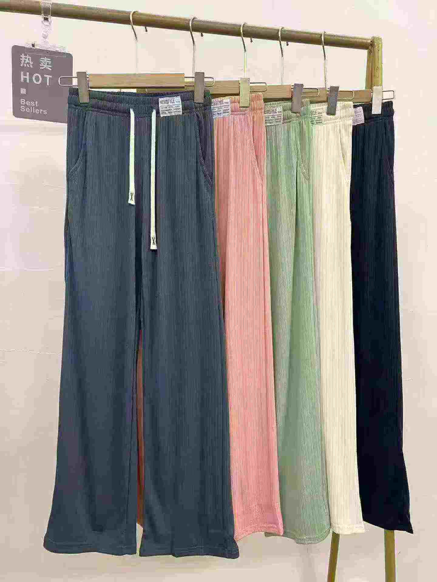 760 pièces de pantalons décontractés en soie de glace - Image 2