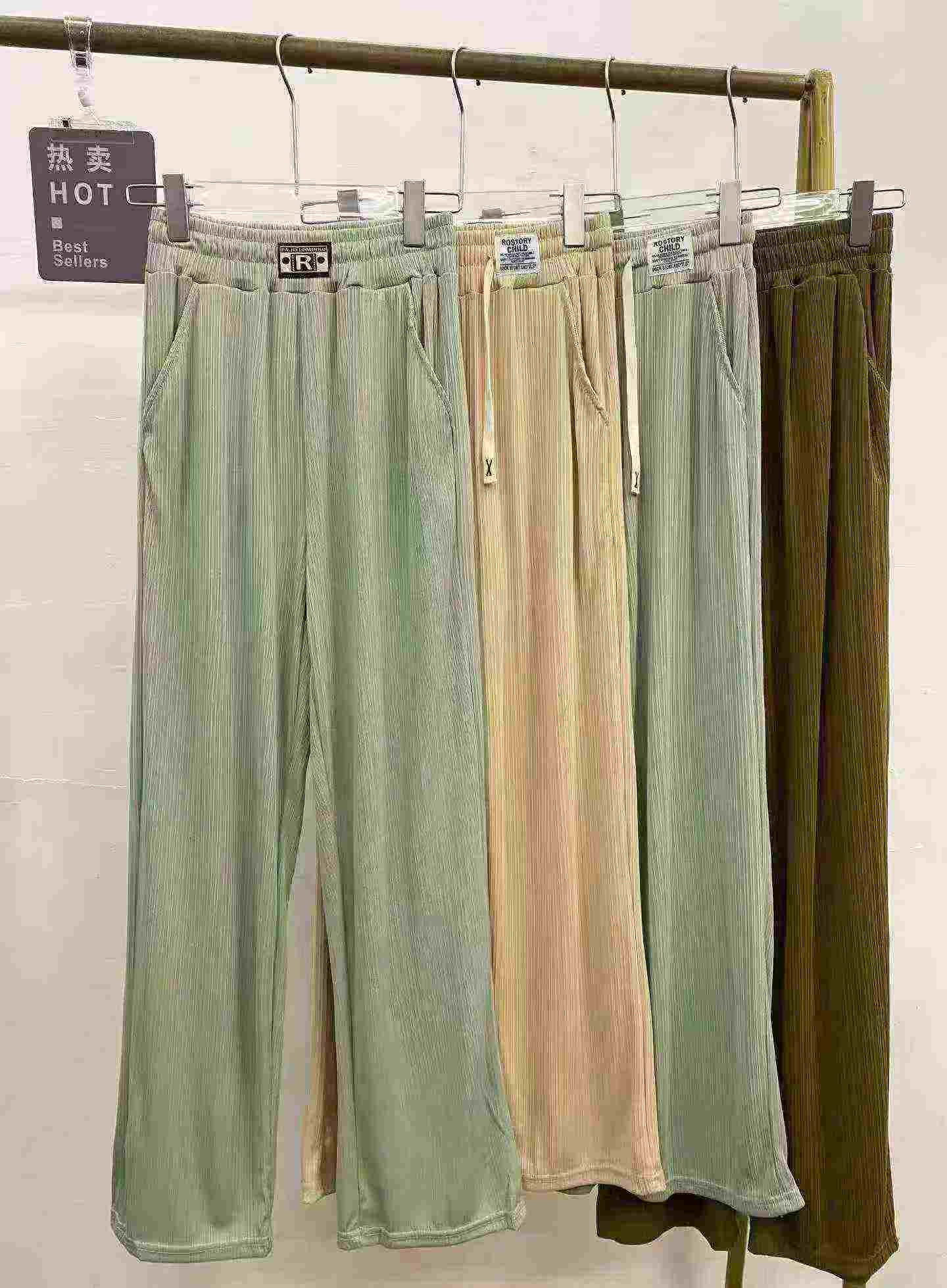 760 pièces de pantalons décontractés en soie de glace - Image 9
