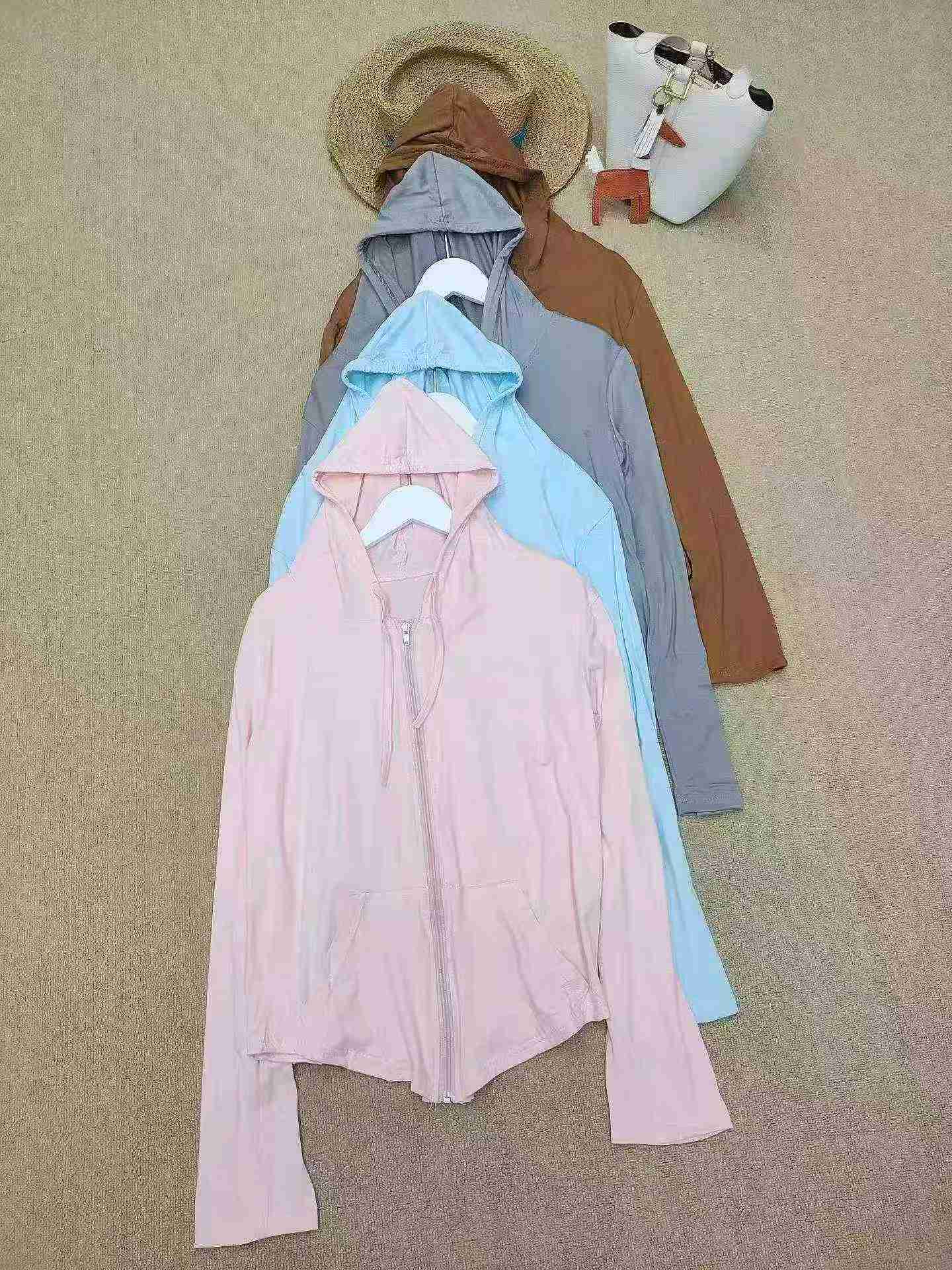 400 Pcs Minimalist Casual Hooded Sun Protection Zipper Top - Image 5