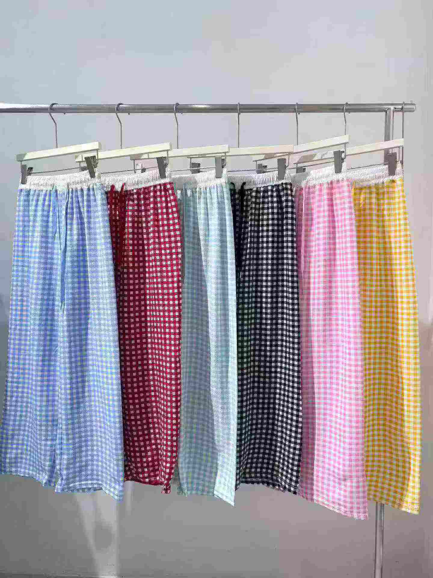 Pantalons à carreaux de style coréen, plusieurs couleurs en stock - Image 2