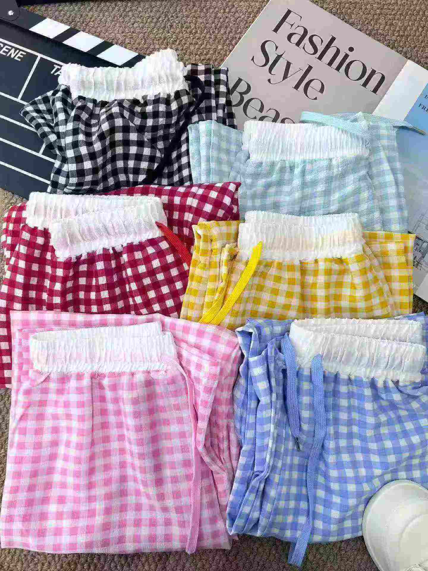 Pantalons à carreaux de style coréen, plusieurs couleurs en stock - Image 7