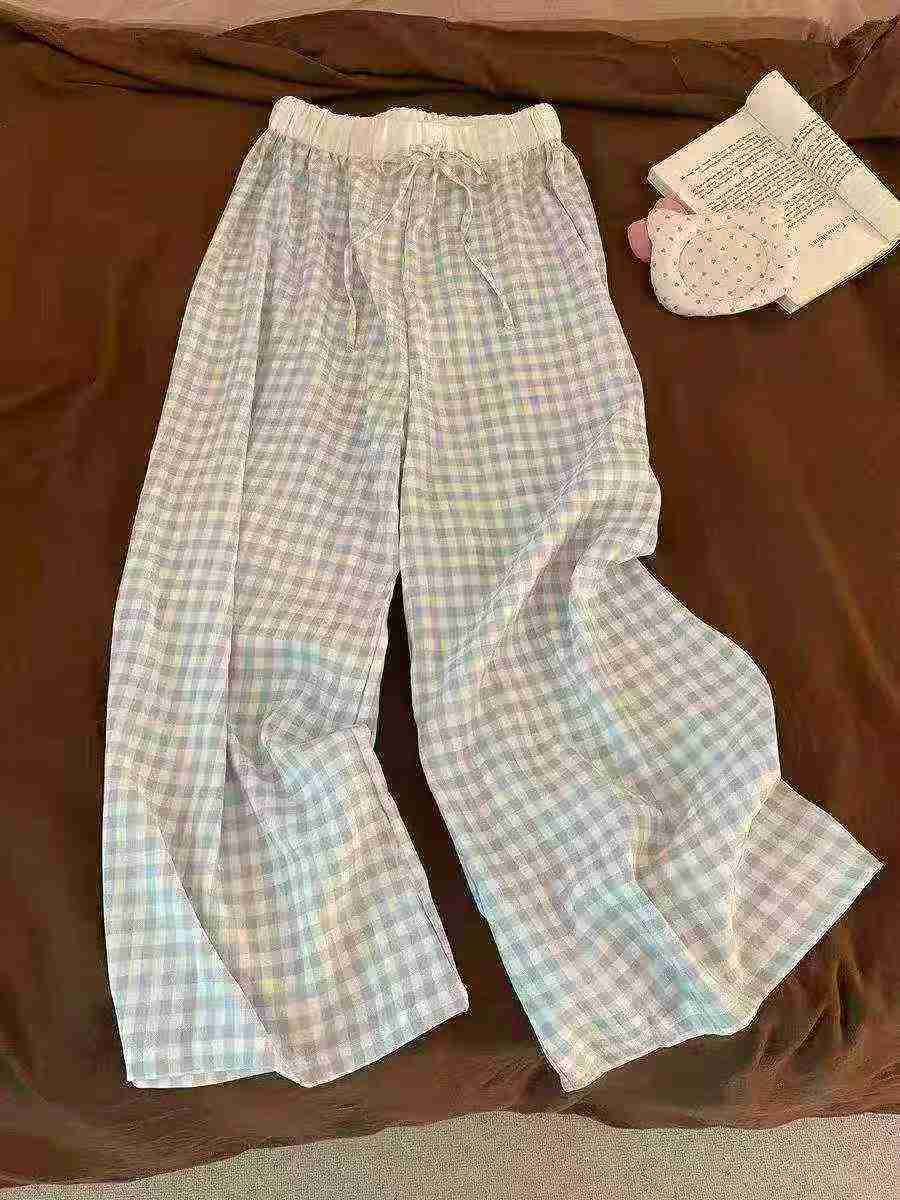 Pantalons à carreaux de style coréen, plusieurs couleurs en stock - Image 9