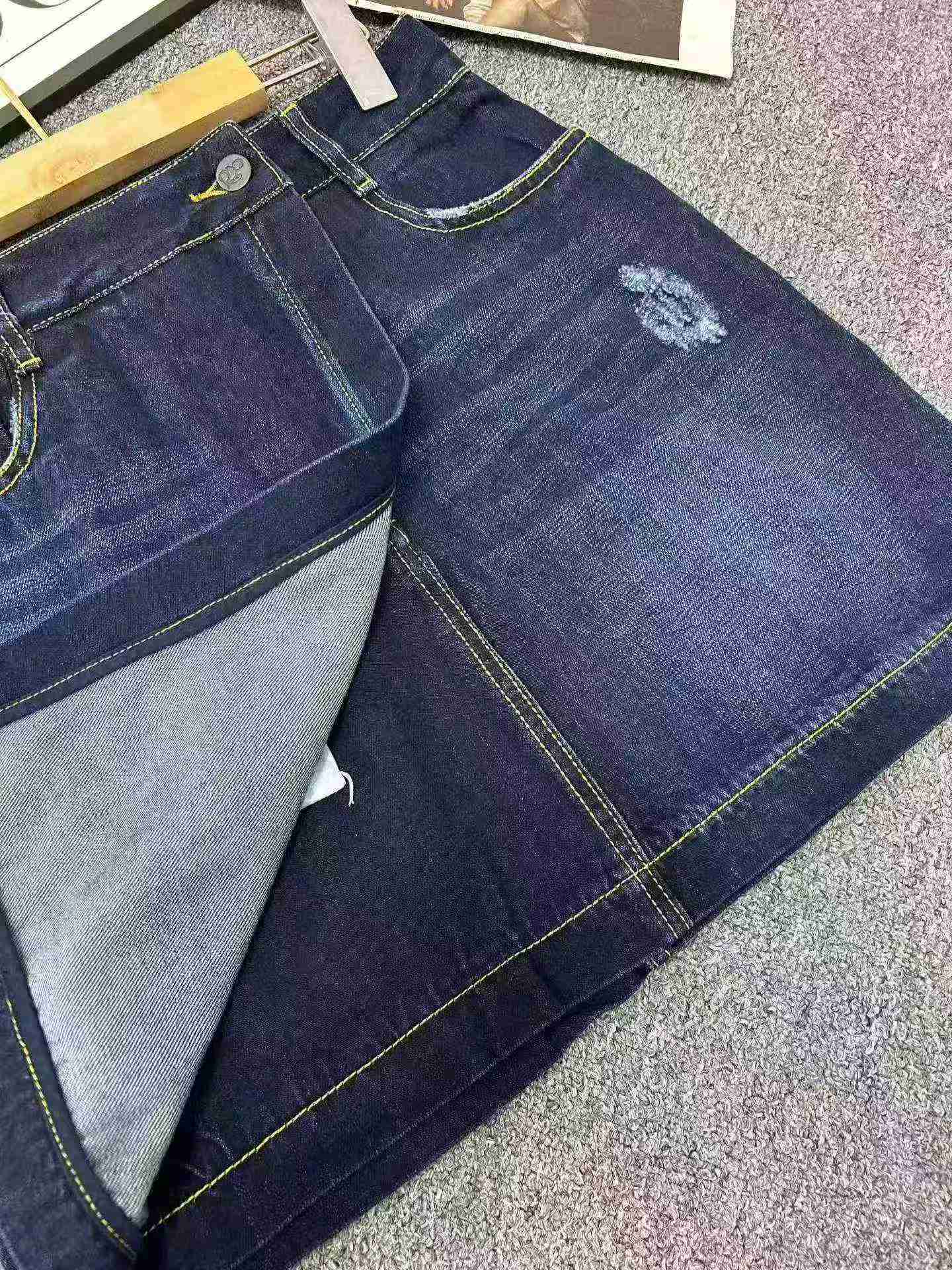 Women's High Waist Denim Fake Two-piece Skort Summer Bodycon Mini Skirt 1397 Pieces SML Size Authentic Individually Packed - Image 5