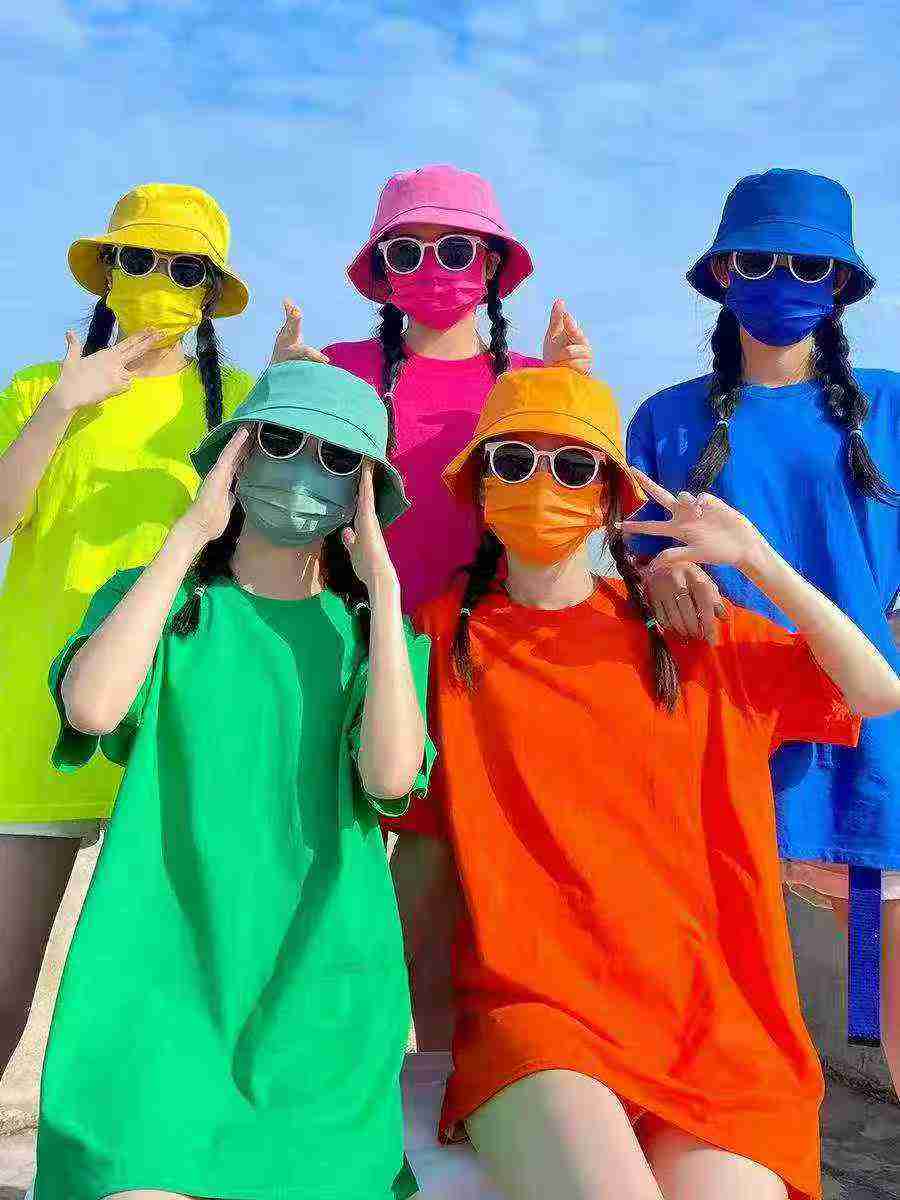 Women's Solid Pure Cotton Short Sleeve T-shirts, About 895 Pieces - Image 5