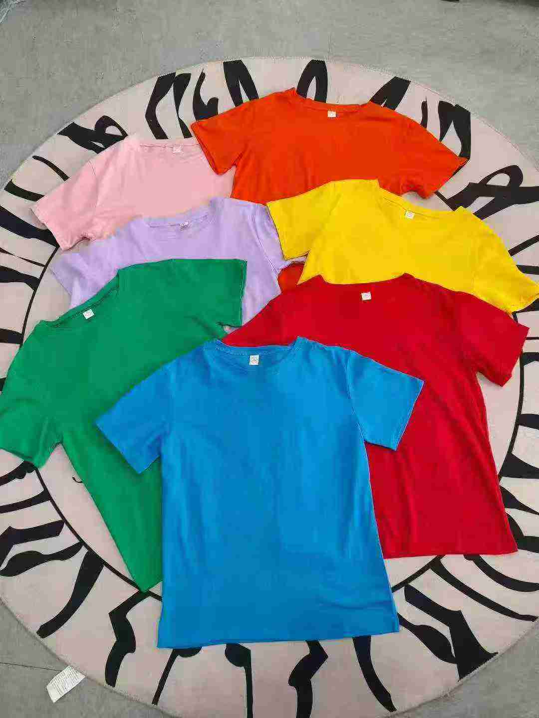Women's Solid Pure Cotton Short Sleeve T-shirts, About 895 Pieces - Image 7