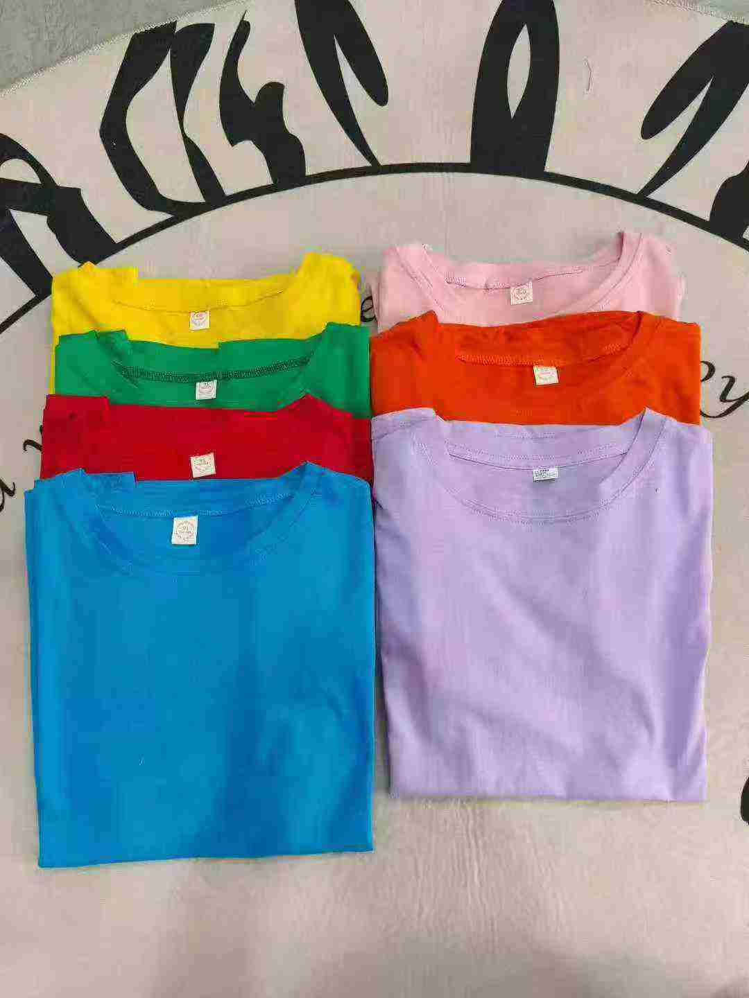 Women's Solid Pure Cotton Short Sleeve T-shirts, About 895 Pieces - Image 8