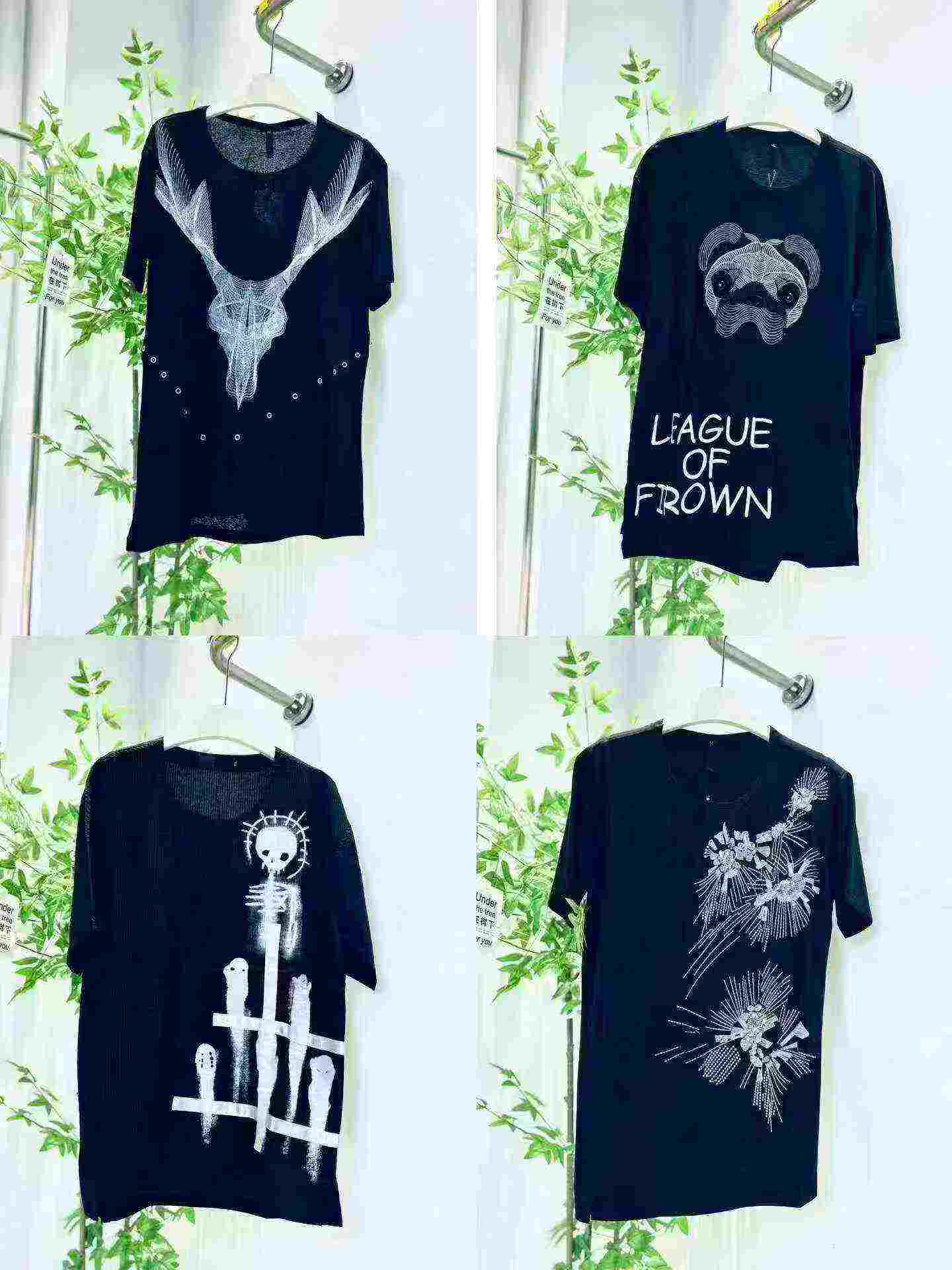 336 Pcs Same Brand Dark High Street Men's Short Sleeve T-shirts - Image 6