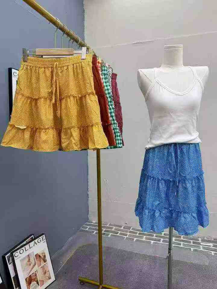 Women's Vintage High Waist Plaid Pleated Mini Skirt 1173 Pieces - Image 5